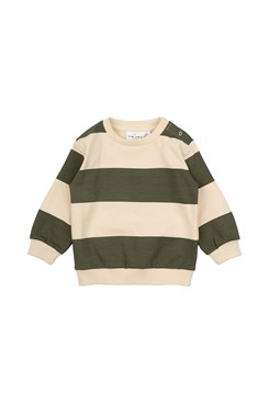 The New Miran Uni LS sweatshirt - Ivy Green Striped